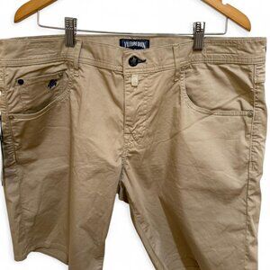 BNWT Vilebrequin Tan & cream men's designer Bermuda shorts 36"